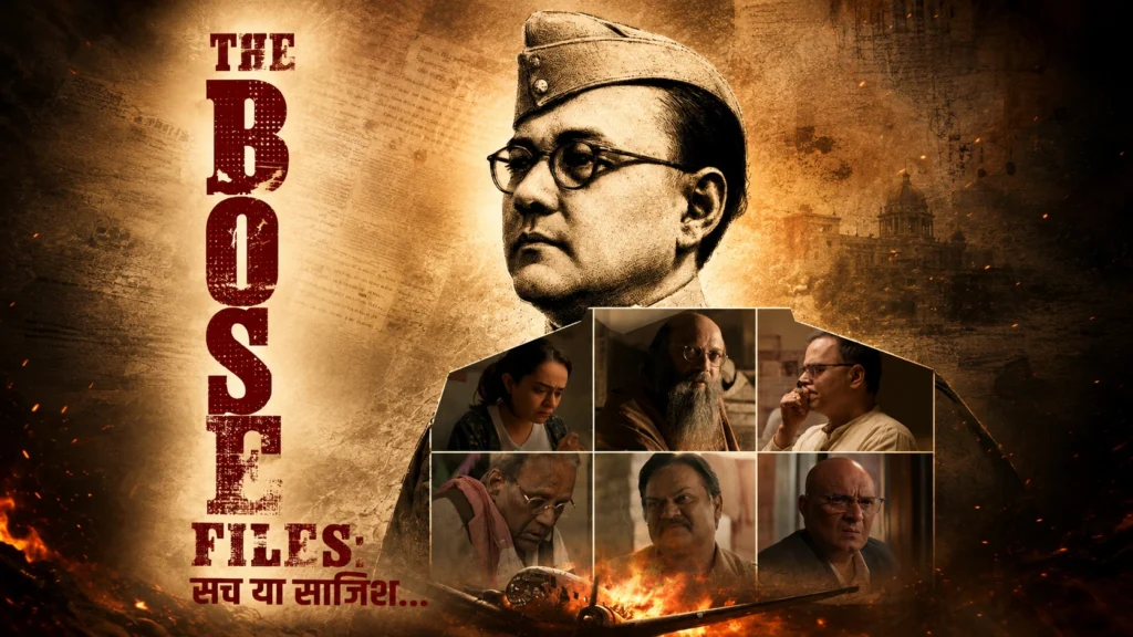 The Bose Files: Sach Ya Sazish poster featuring a historical leader and investigation characters